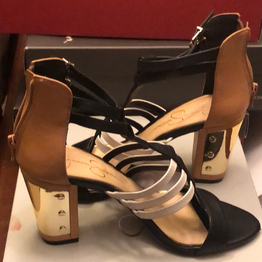 Jessica Simpson tri color heels
